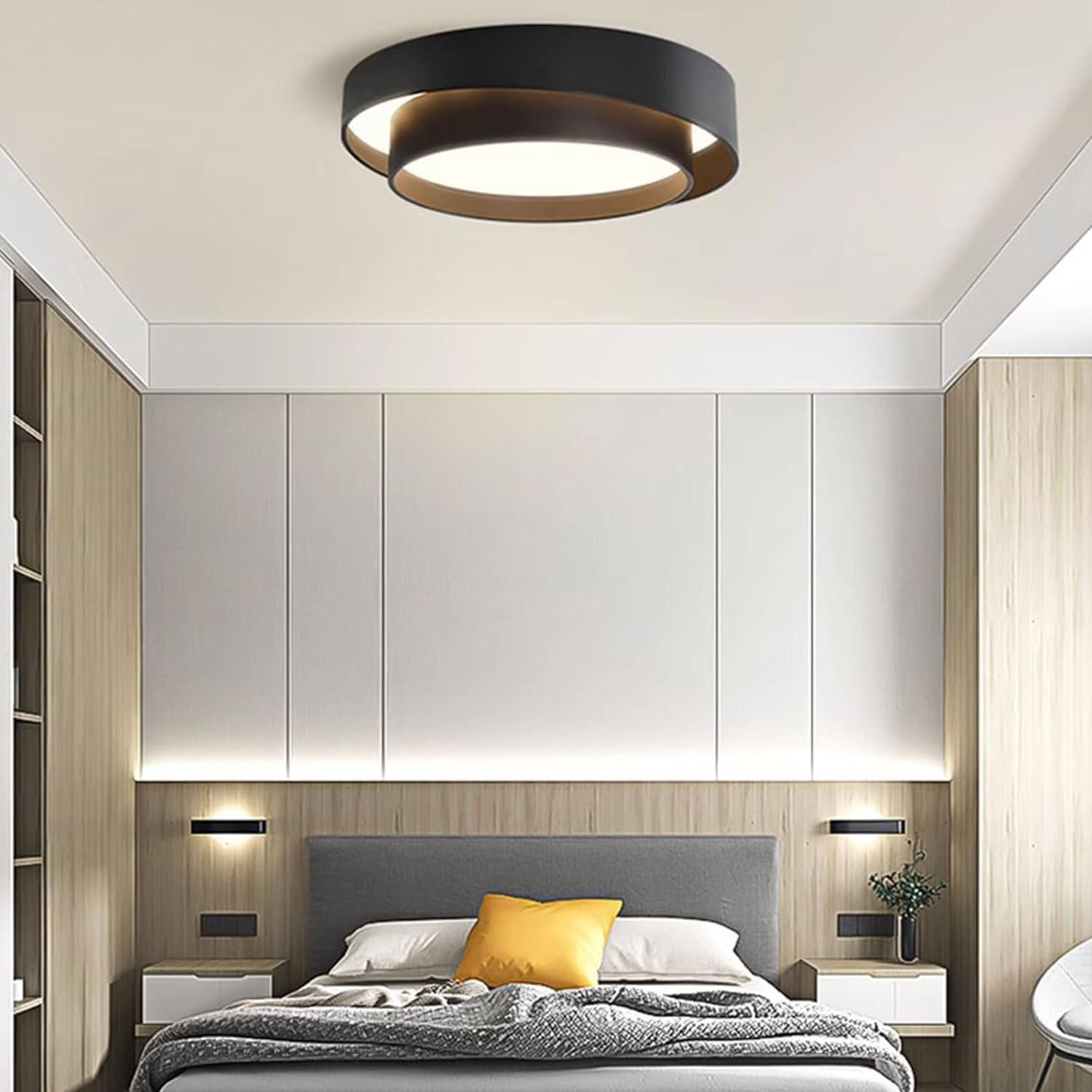 Nordic Modern Minimalist Round LED Ceiling Light Fixture for Contemporary Home Decor and Stylish Illumination