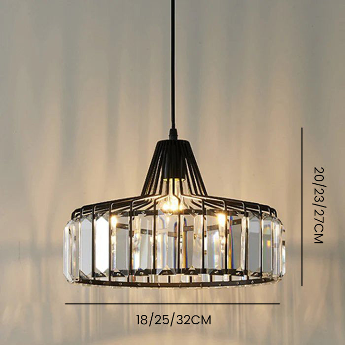 Elegant Modern Black Crystal Pendant Light Fixture for Stylish Home Décor and Ambient Illumination in Any Room