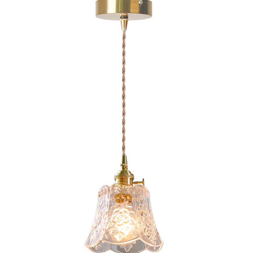 Elegant Flower Glass Pendant Light for Dining Room - Clear Design to Enhance Your Home Décor and Create a Stunning Ambience