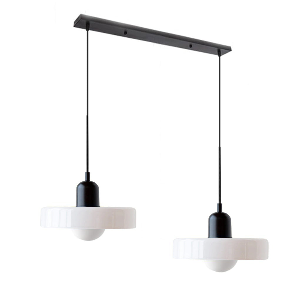 Contemporary Bauhaus Stained Glass Pendant Light with Dual Heads for Stylish Home Illumination