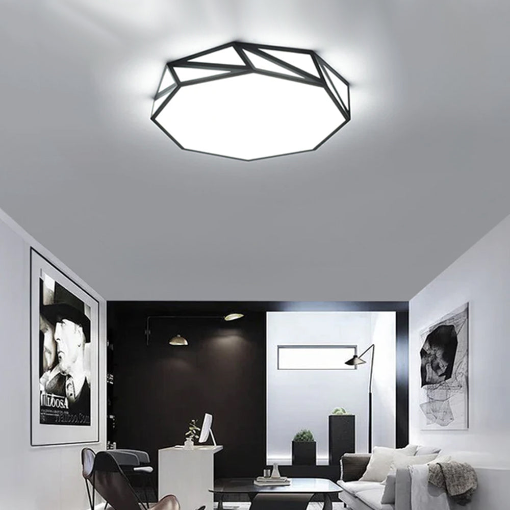 Contemporary Geometric LED Ceiling Light Fixture for Stylish Bedroom Illumination and Modern Home Décor