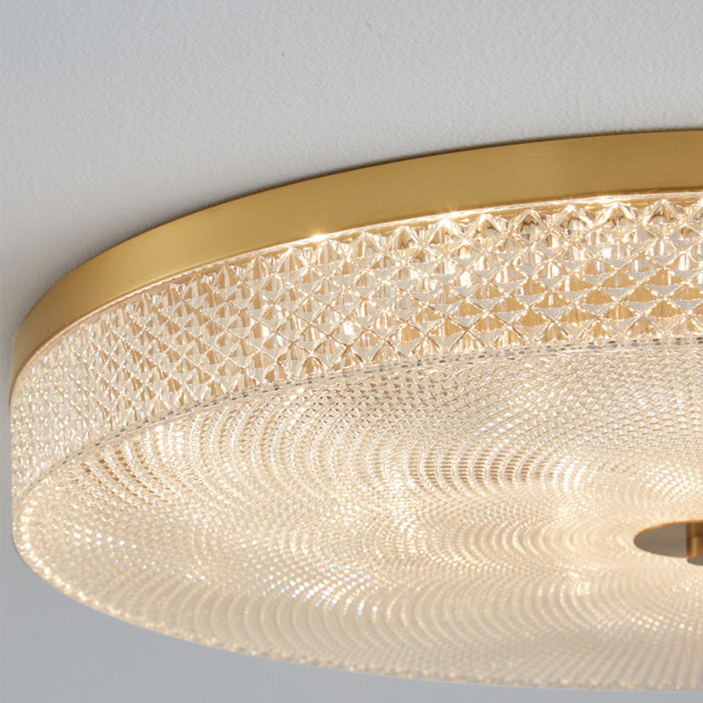 Elegant Crystal and Copper Ceiling Light Fixture for a Touch of Light Luxury in Your Home Décor