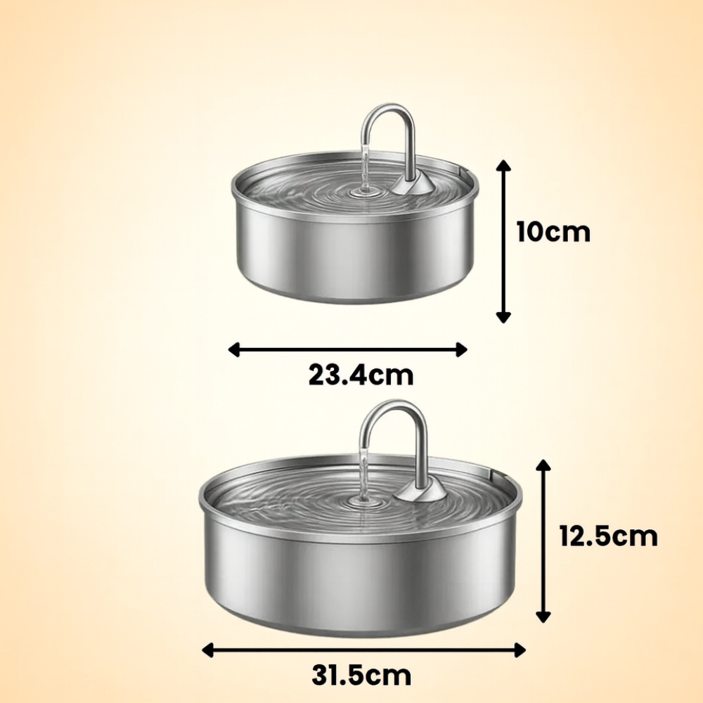 Fontanna wodna dla zwierząt ze stali nierdzewnej, antybakteryjna miska do picia dla zwierząt