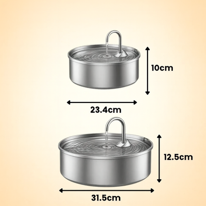 Fontanna wodna dla zwierząt ze stali nierdzewnej, antybakteryjna miska do picia dla zwierząt