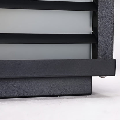 Zewnętrzna solarny LED lampa na słupek ogrodzeniowy czarna