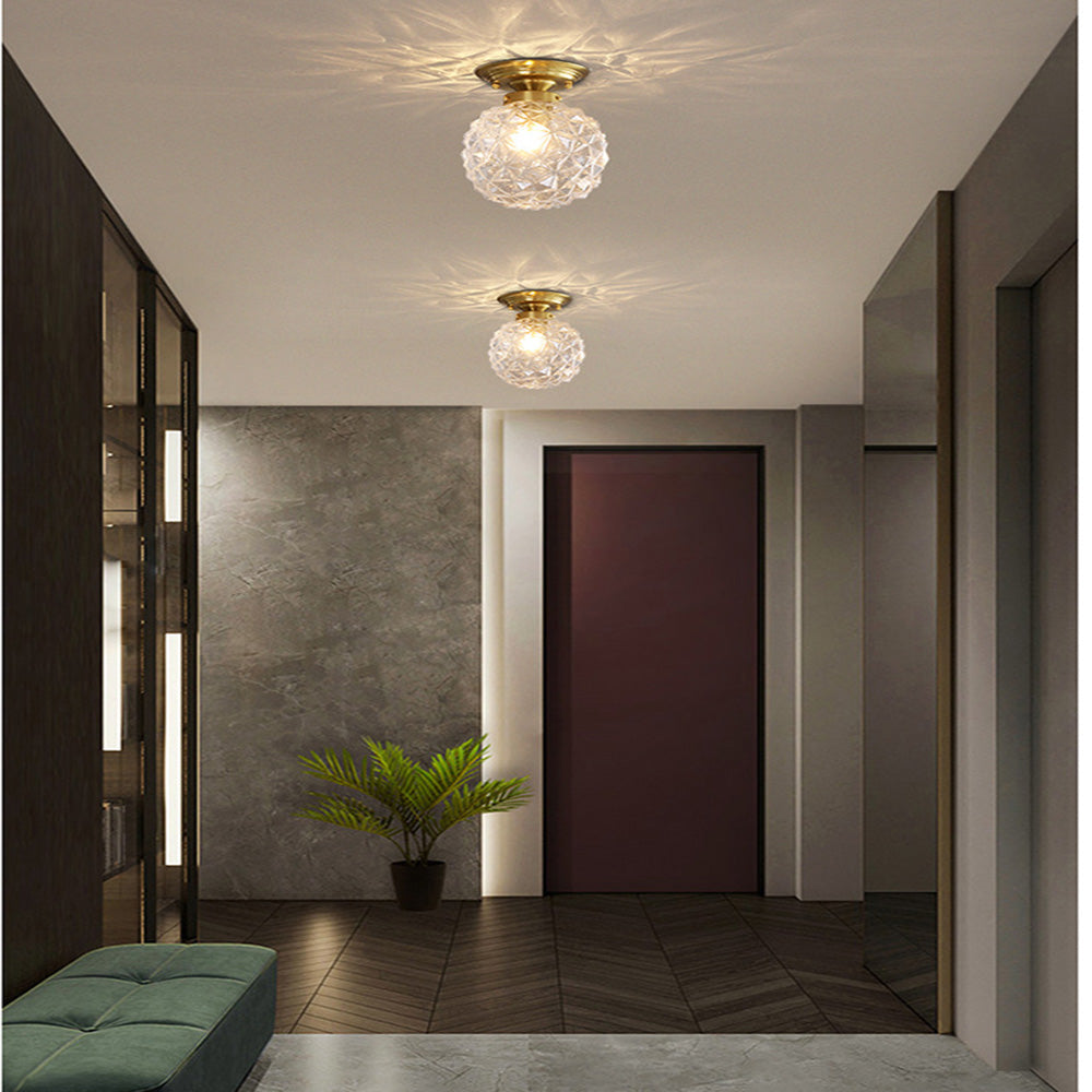 Modern Clear Glass Ceiling Light for Hallway – Stylish Illumination Fixture for Contemporary Spaces