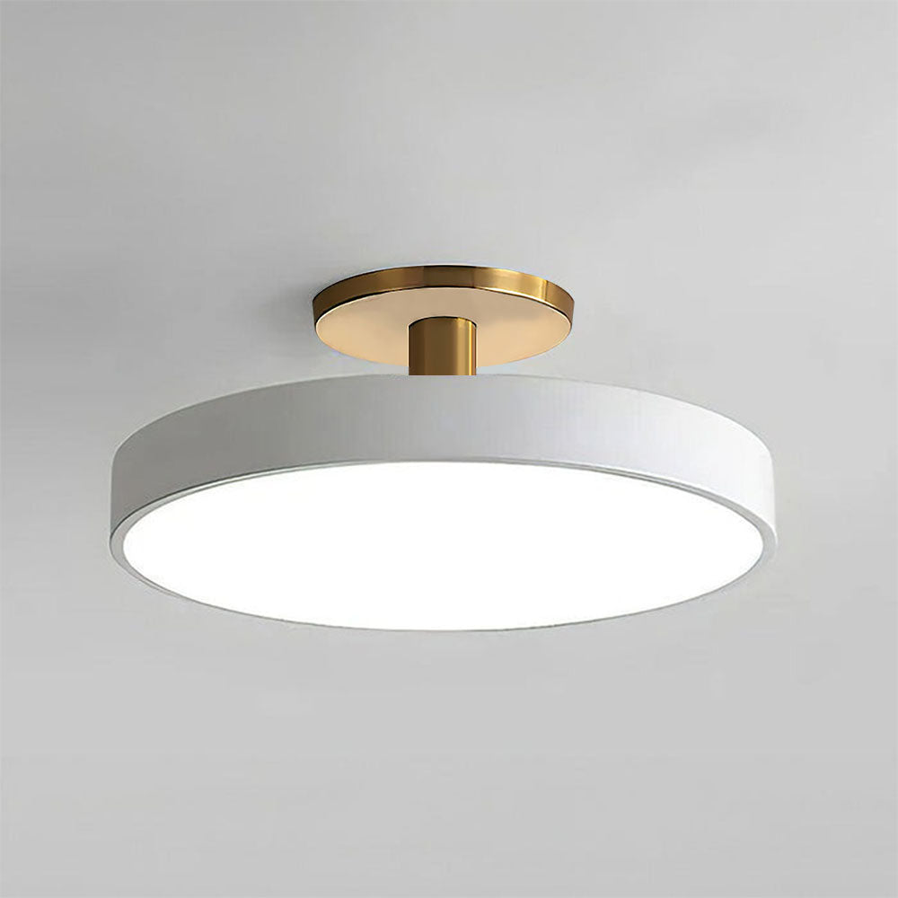 Sleek Simplicity Round Flush Mount Ceiling Light Fixture for Modern Home Interiors and Elegant Spaces