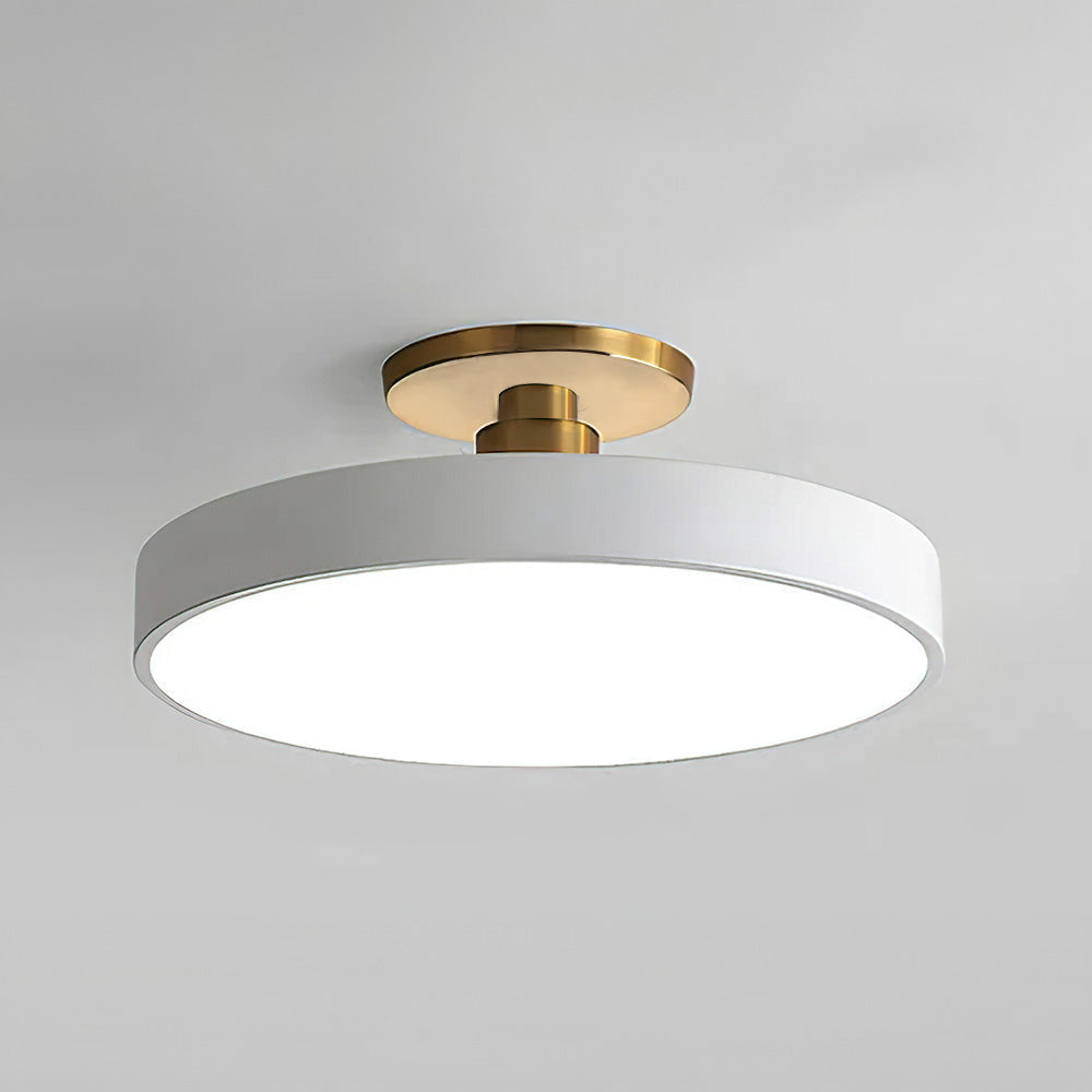 Modern Circular LED Semi Flush Mount Ceiling Light Fixture for Stylish Home Illumination and Energy Efficiency