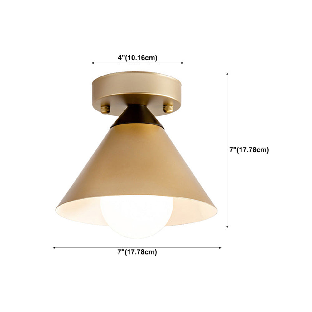 Modern Gold Flush Ceiling Light for Hallway - Elegant Contemporary Lighting Fixture for Stylish Home Interiors