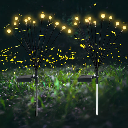 Solar Garden Lights Waterproof LED Firefly Stakes