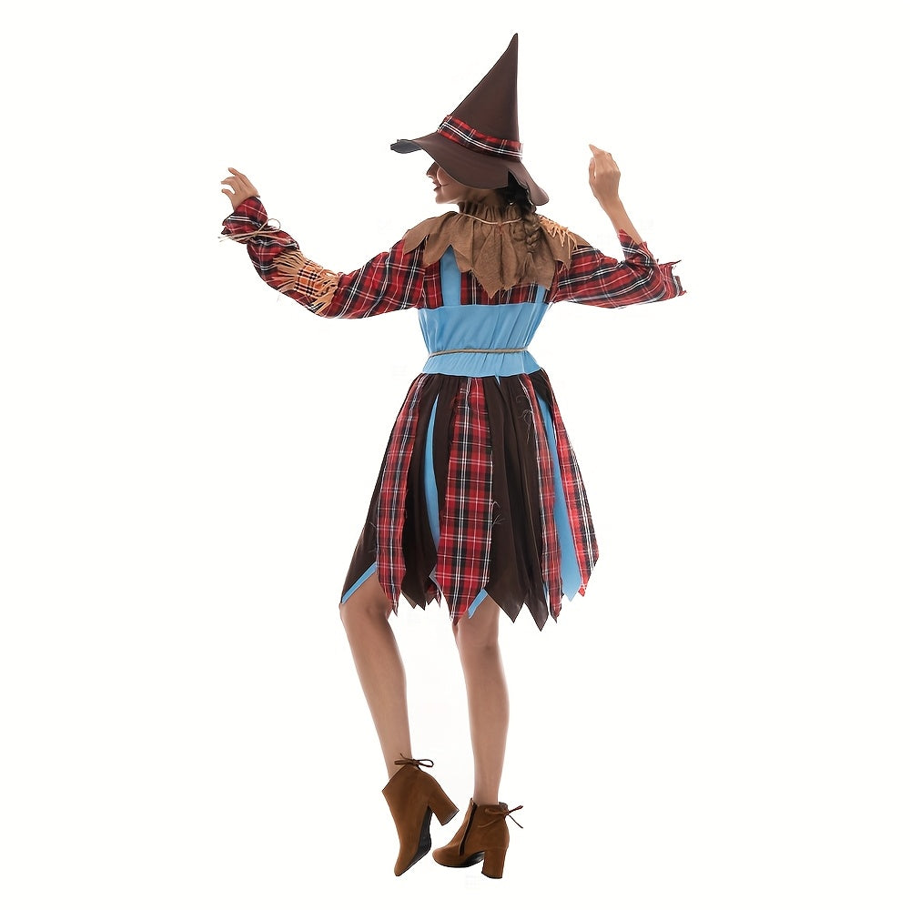 Vestito da donna divertente a maniche lunghe per Halloween | Midi