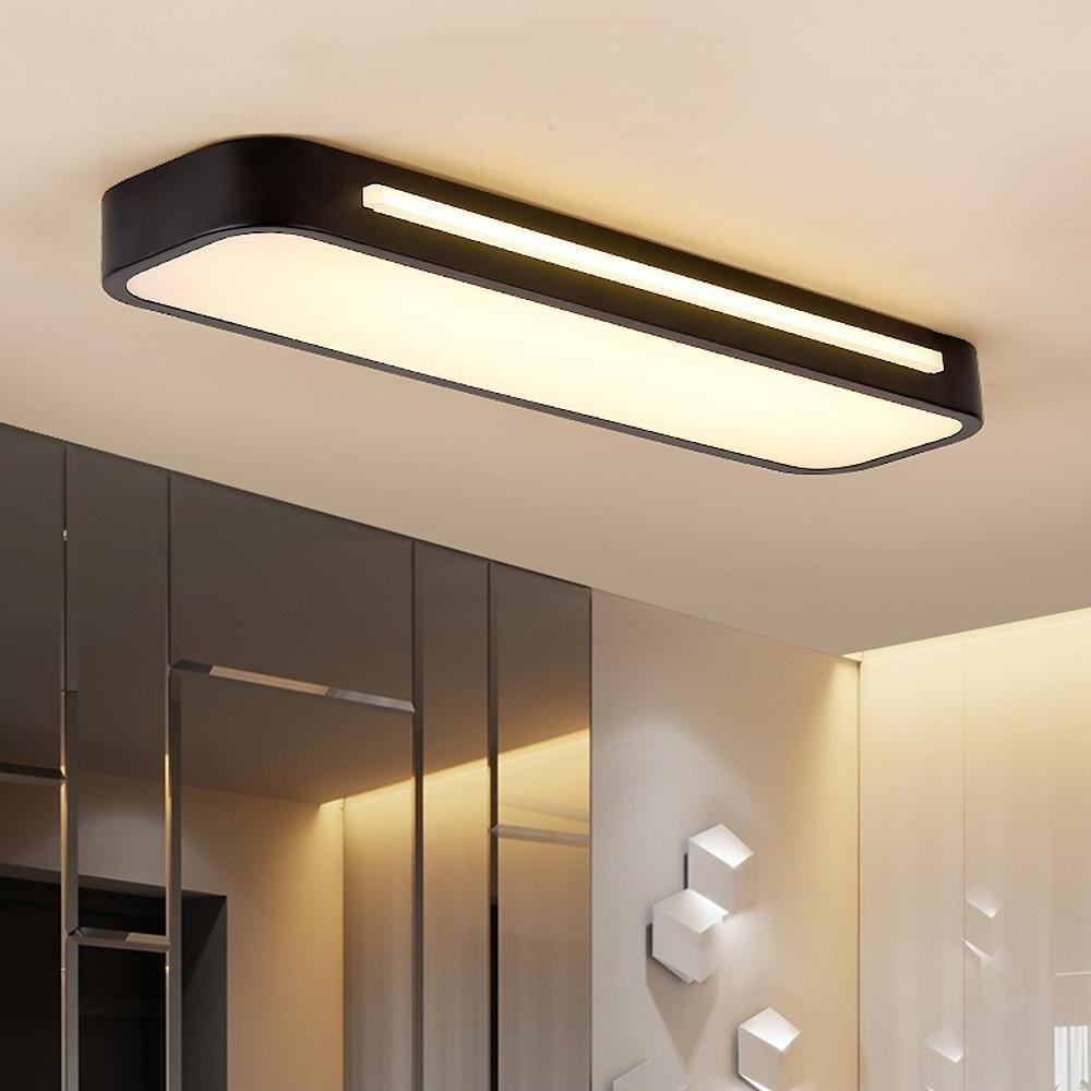 Nordic Minimalist Long LED Ceiling Light Fixture - Modern Design for Elegant Home Illumination and Stylish Ambiance