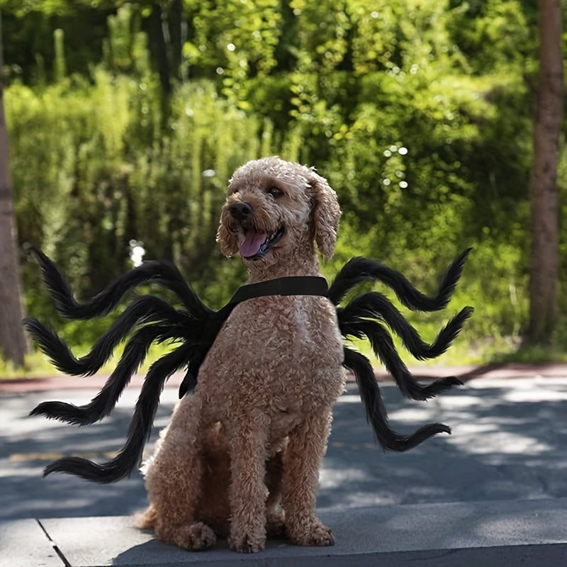 Costume di Halloween divertente e peloso per cane | Design ragno