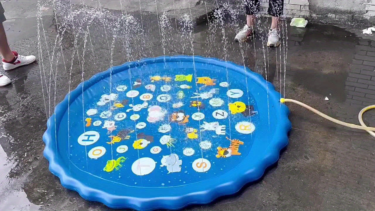 Dziecięcy basen ogrodowy PVC z tęczowym zraszaczem