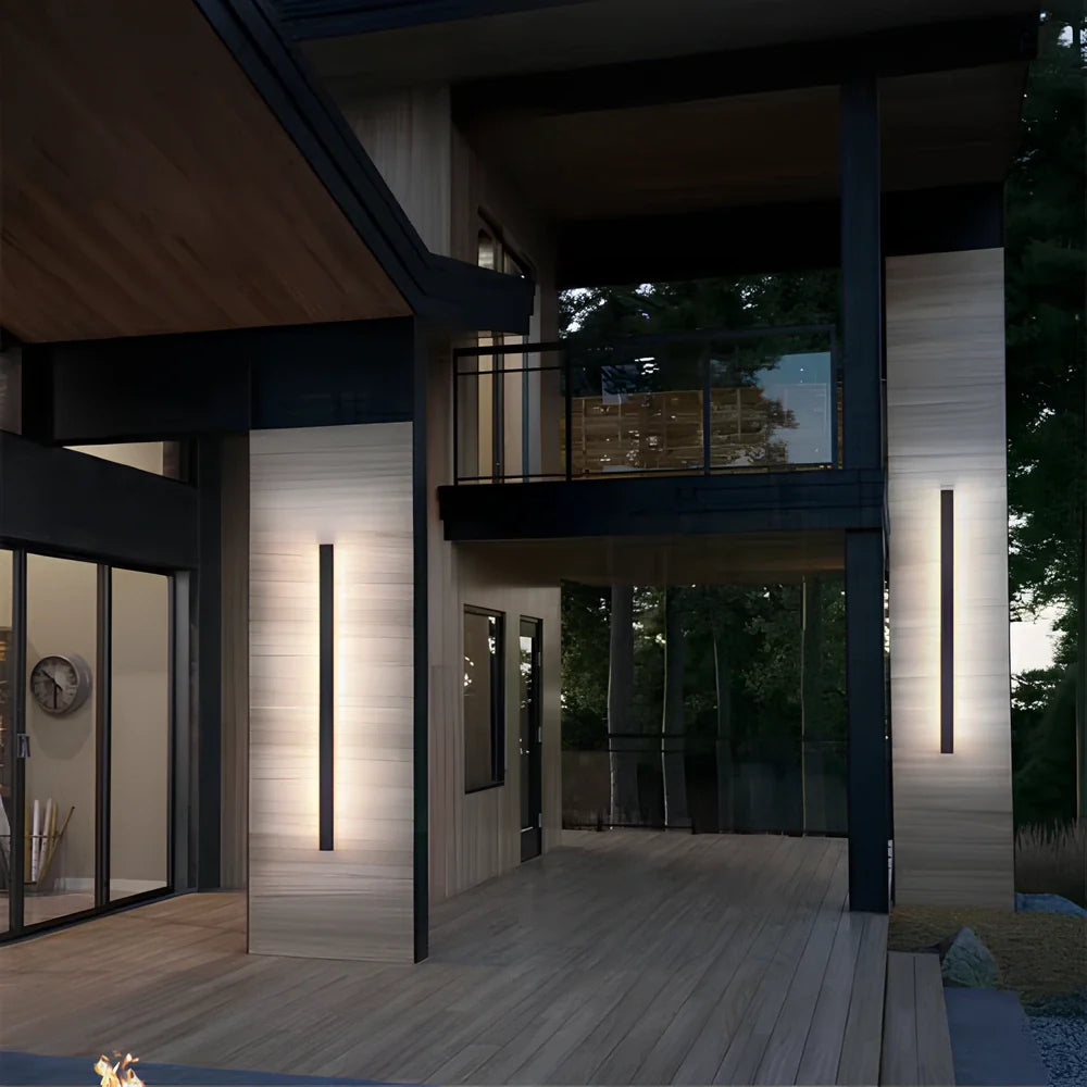 Aplique de pared exterior de aluminio moderno LED