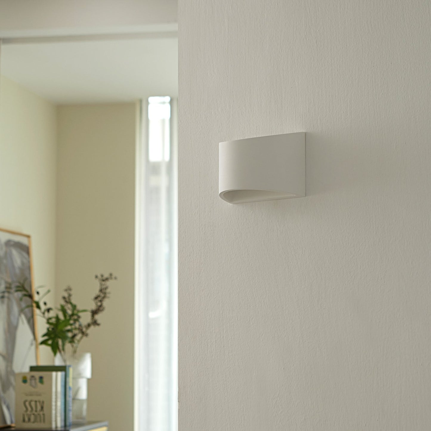 Wall Light Modern White Plaster Uplight