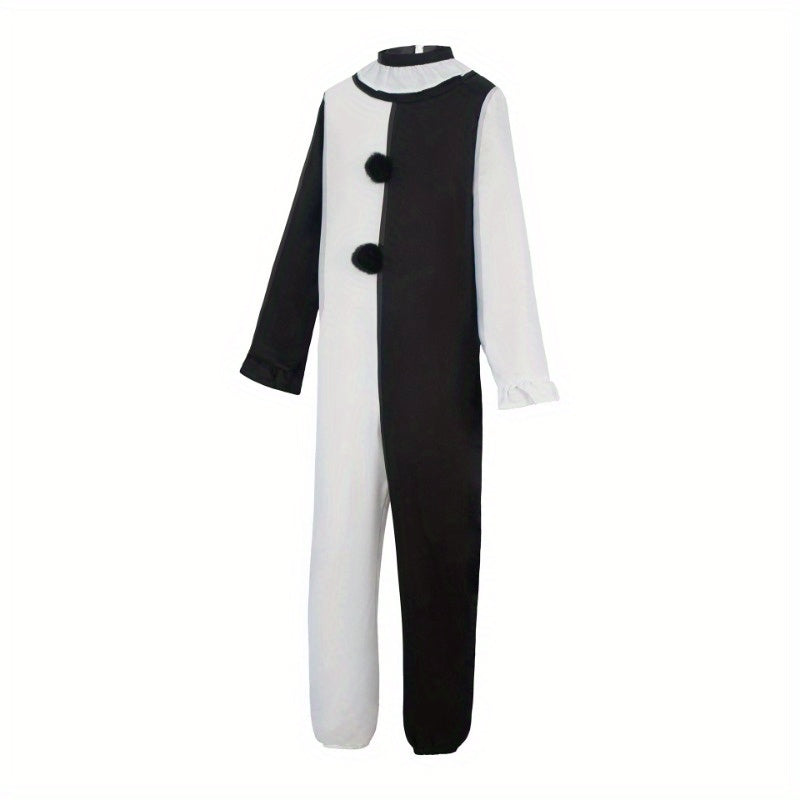 Mono de disfraz clásico unisex de manga larga para Halloween | Pompones
