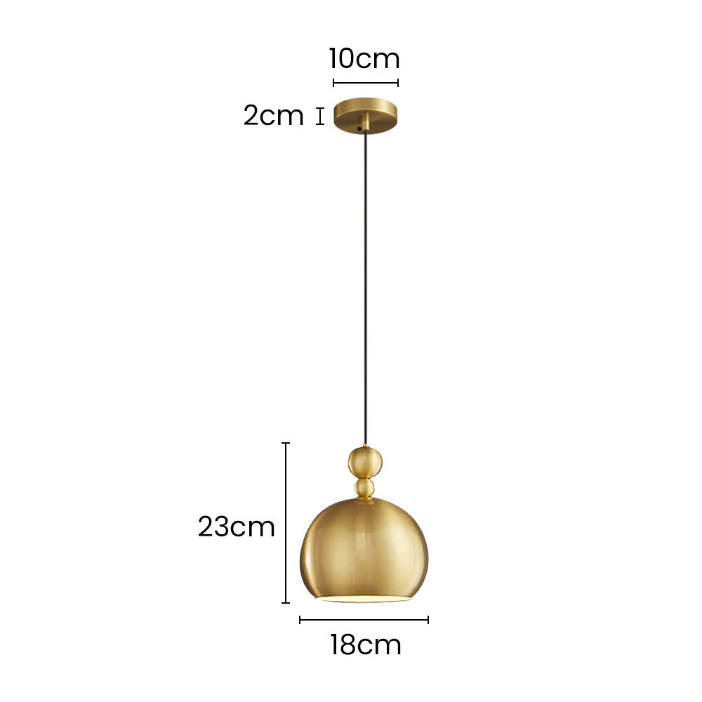 Elegant Modern Brass Gold Pendant Light for Bedroom - Stylish Ceiling Fixture to Enhance Your Home Décor and Ambiance