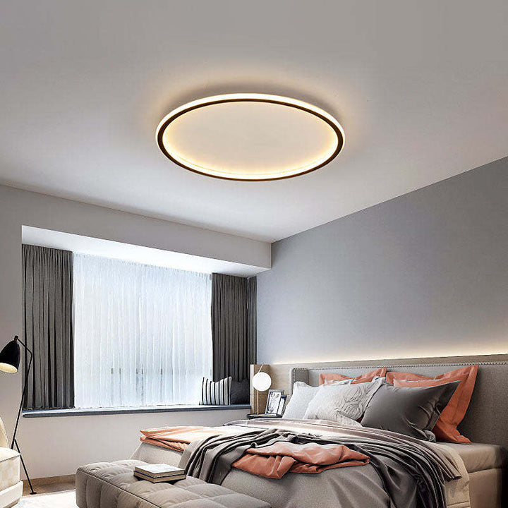 Nordic Style Round LED Ceiling Light Fixture - Modern Disc Design for Elegant Home Illumination and Energy Efficiency