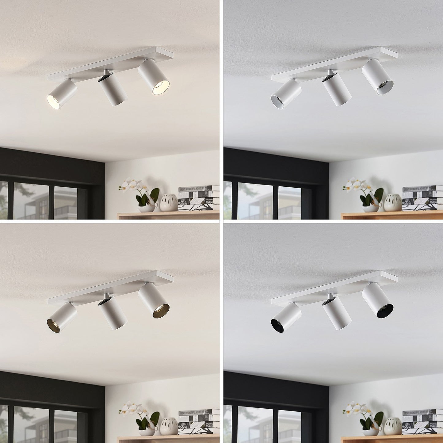 Spots de plafond Blanc Aluminium Lampe réglable