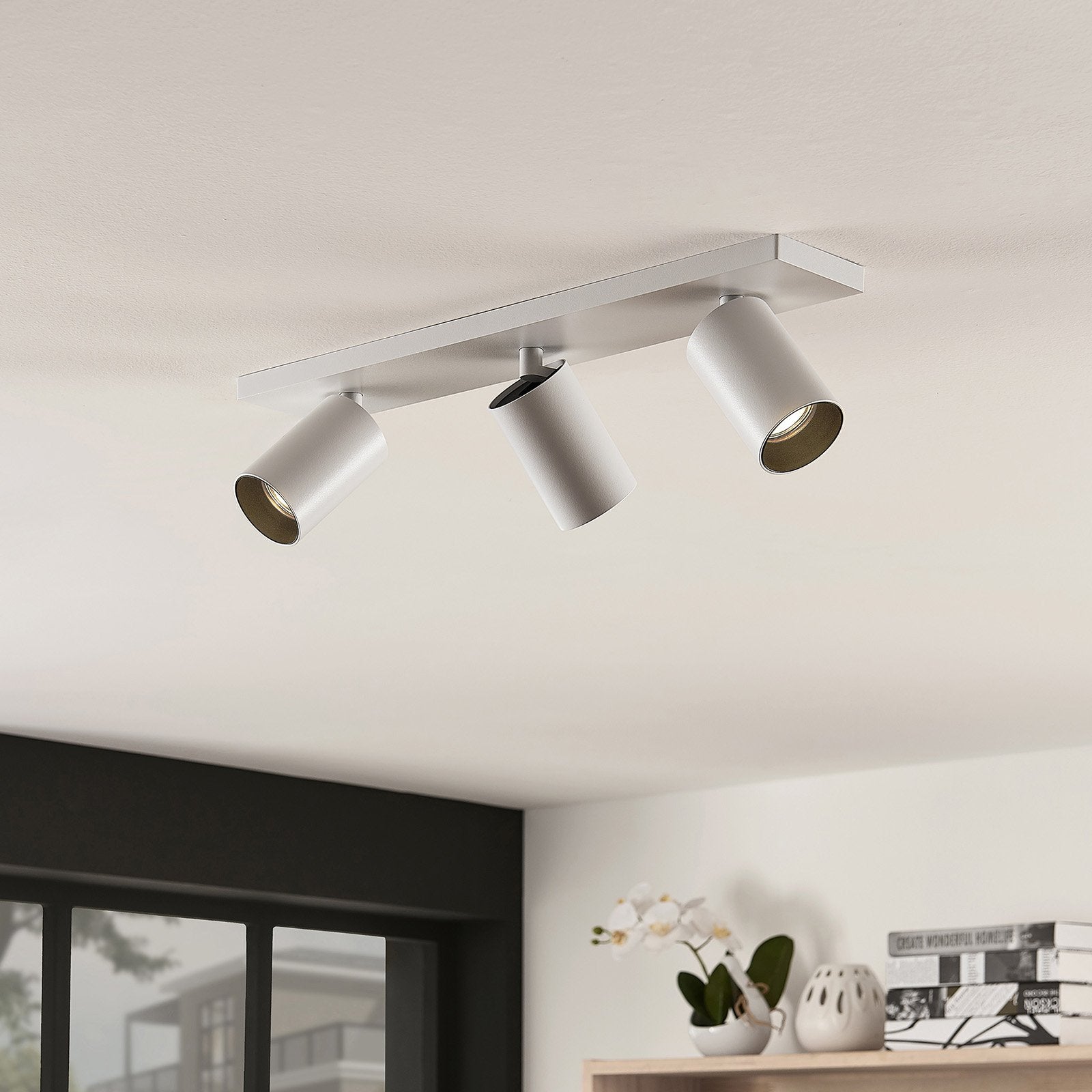 Faretti da soffitto in alluminio bianco, lampada orientabile