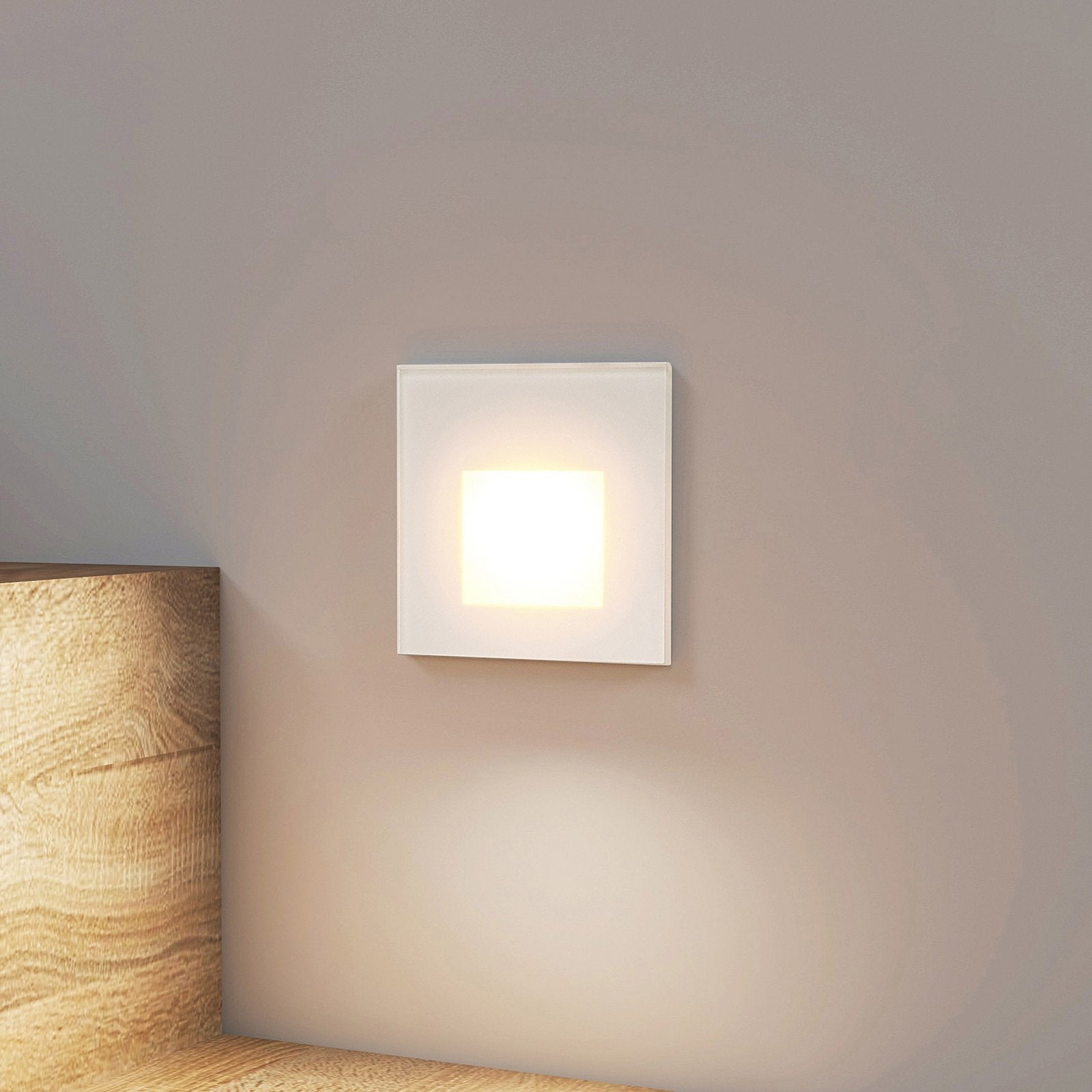 Aplique de pared moderno LED blanco empotrado