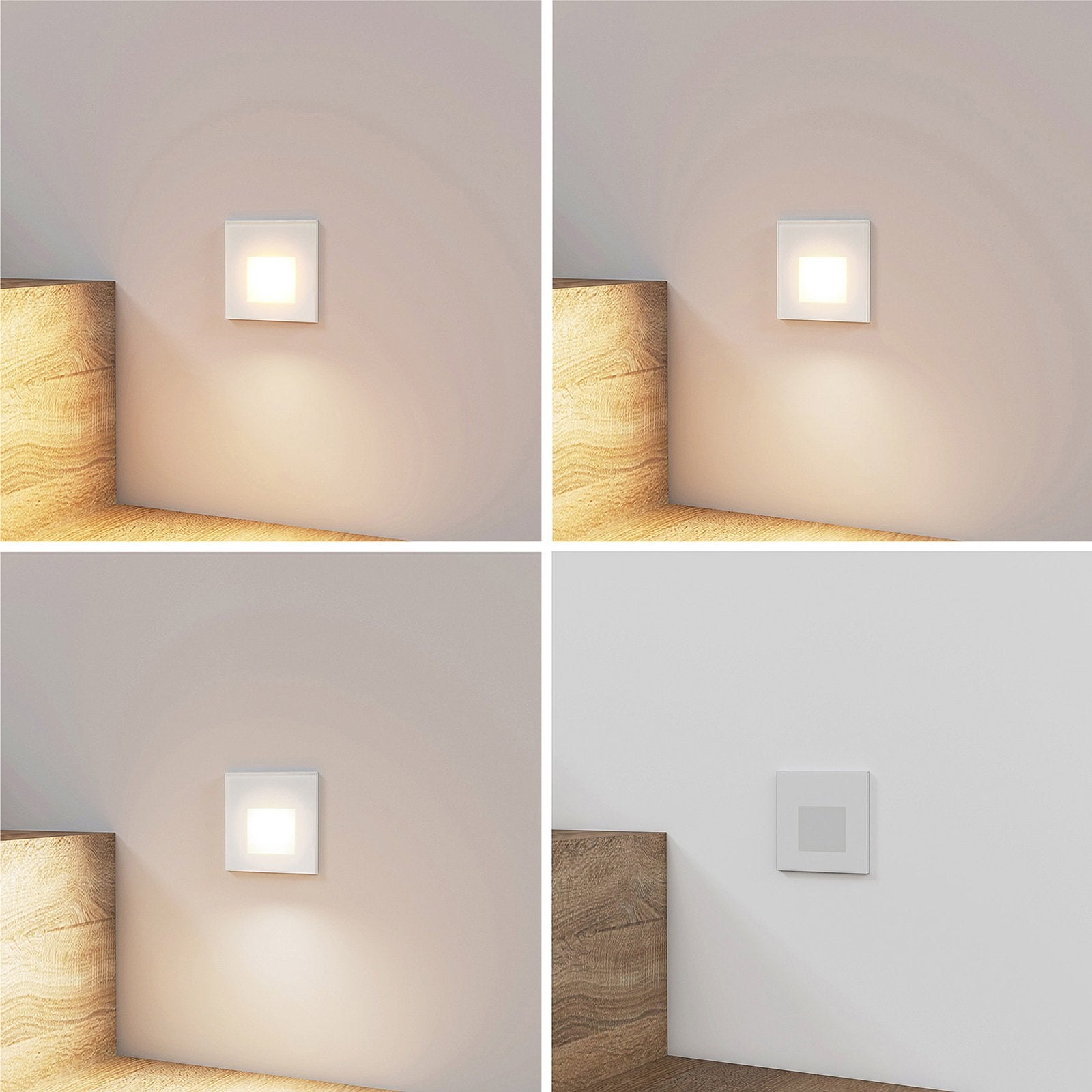 Aplique de pared moderno LED blanco empotrado