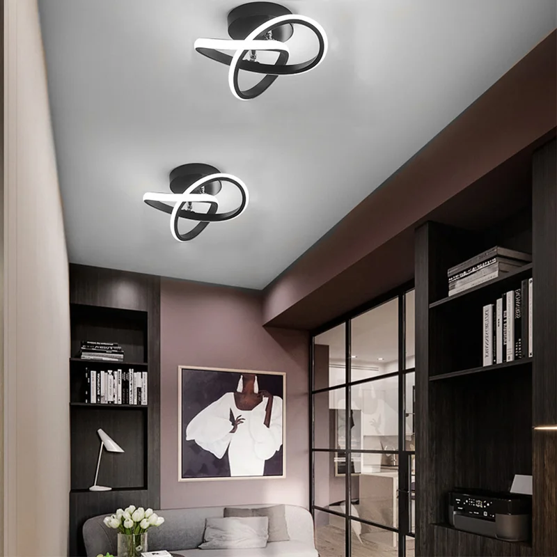 Sleek Modern Metal White LED Ceiling Light Fixture for Contemporary Home Illumination and Stylish Décor