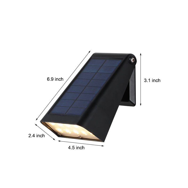 Zewnętrzna solara lampa ścienna z regulowanym kątem