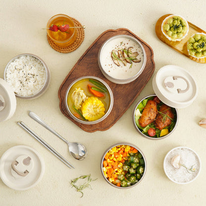 Boîte à déjeuner en acier inoxydable, récipient alimentaire isolé