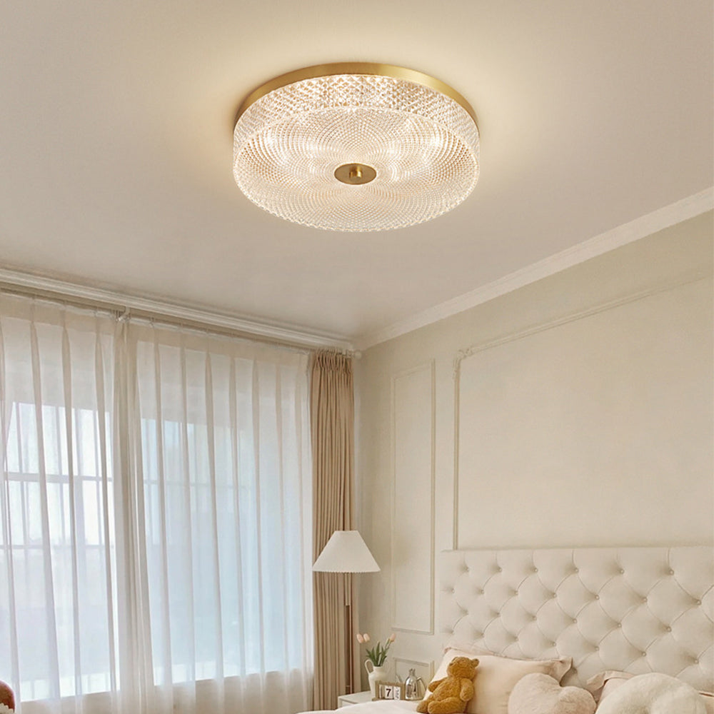 Elegant Crystal and Copper Ceiling Light Fixture for a Touch of Light Luxury in Your Home Décor