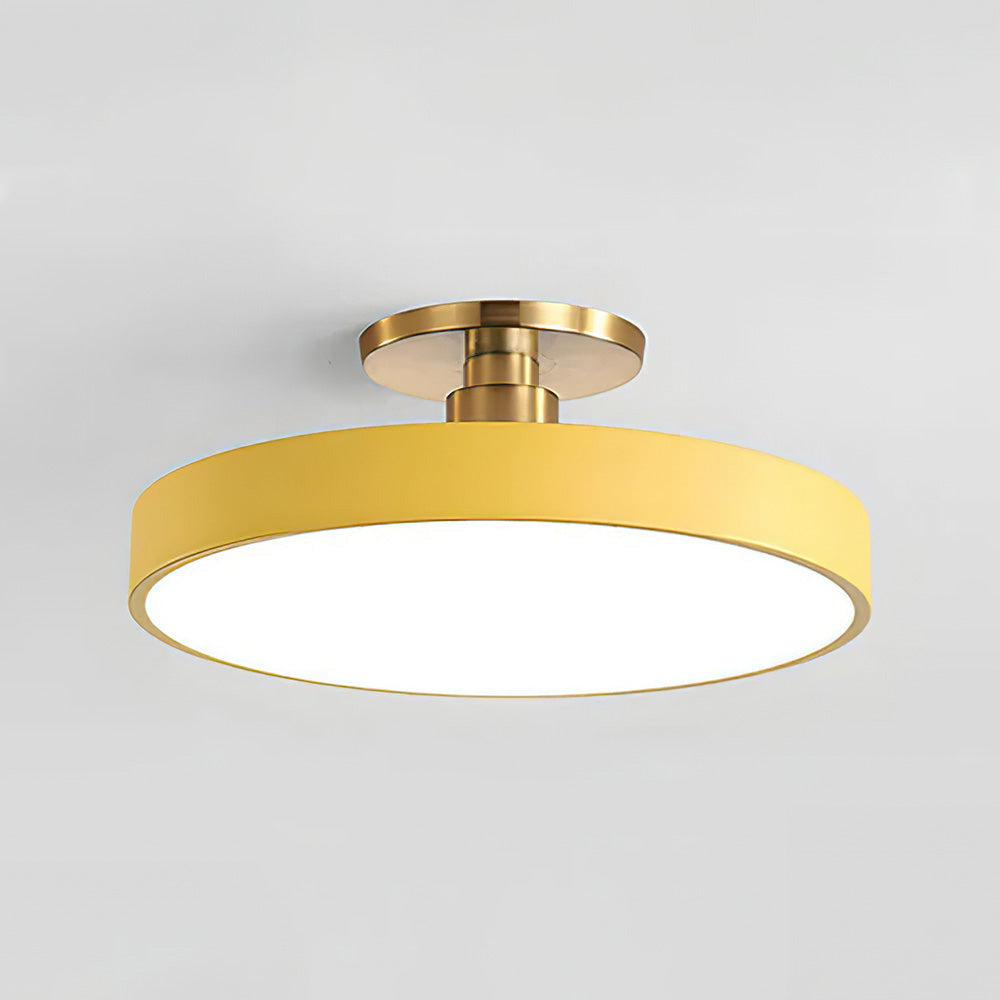 Modern Circular LED Semi Flush Mount Ceiling Light Fixture for Stylish Home Illumination and Energy Efficiency