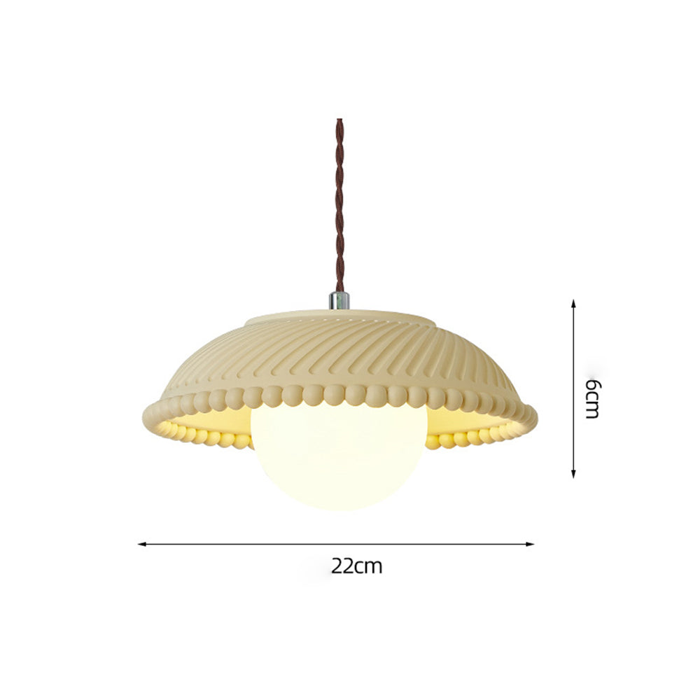 Minimalist Milky Coffee Pendant Light for Dining Room - Elegant Hanging Lamp to Enhance Your Home Décor