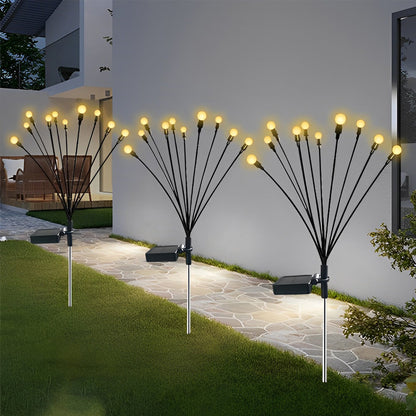 Solar Garden Lights Waterproof LED Firefly Stakes