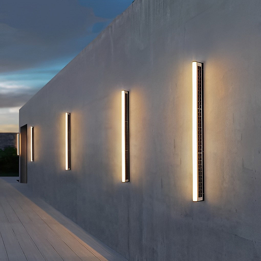 Nowoczesna zewnętrzna lampa ścienna solarna LED