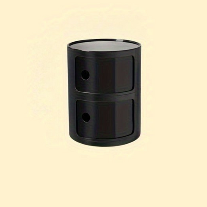 Table de chevet avec tiroirs de rangement ronds en plastique