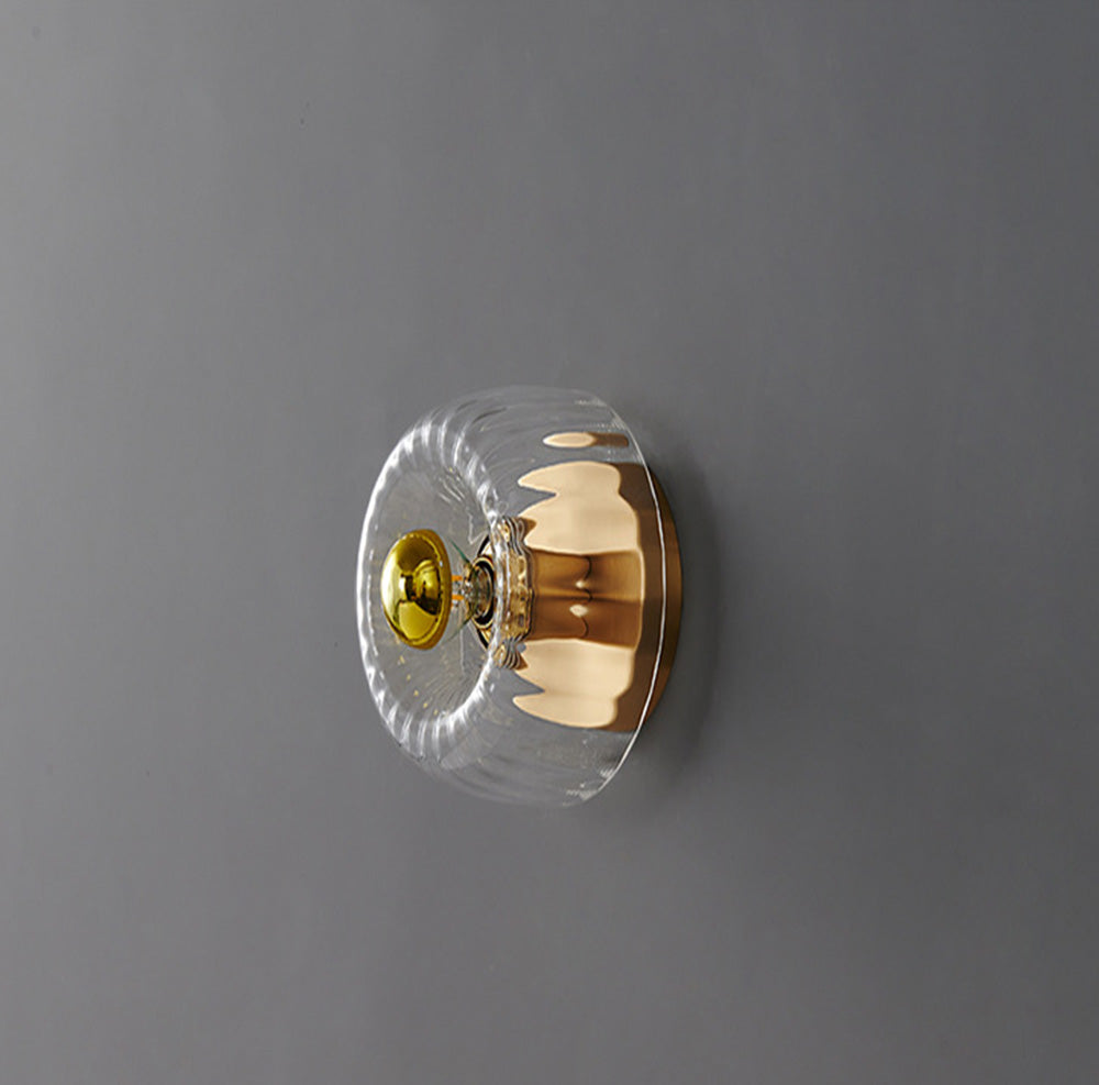 Contemporary Mini Clear Glass Wall Light Fixture for Modern Home Décor - Stylish and Elegant Illumination Solution