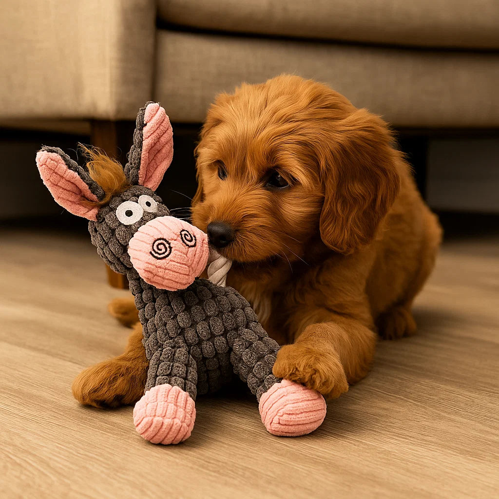 Juguete para perro de peluche chirriante para masticar animal