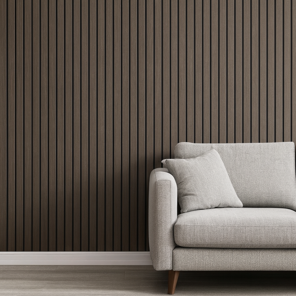 Autocollant mural 3D aspect bois panneau PVC auto-adhésif étanche