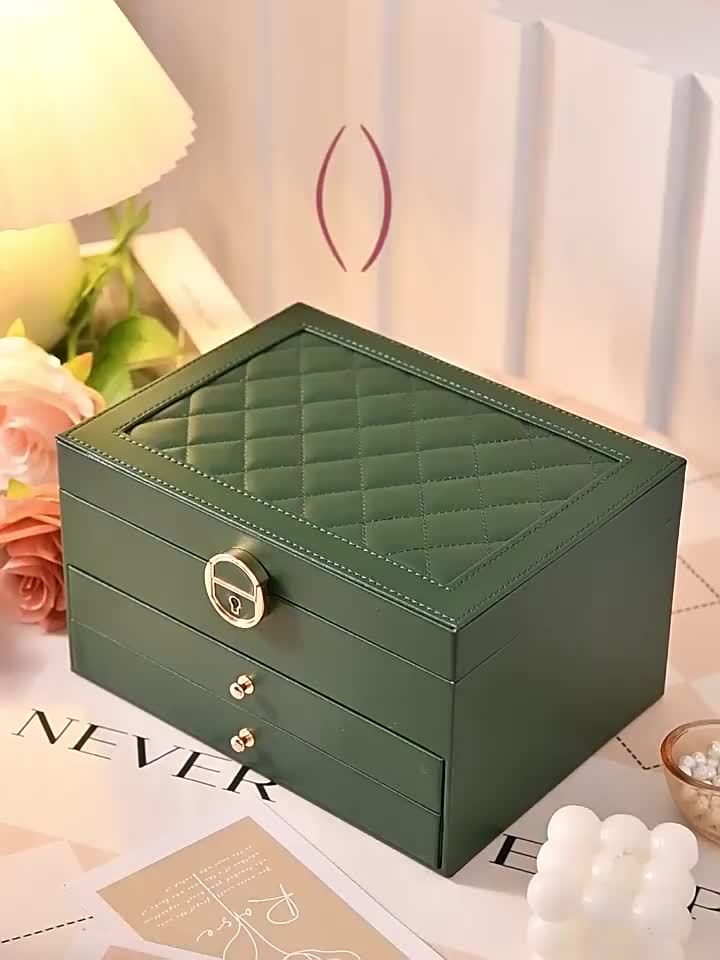 Joyero organizador de cuero para accesorios