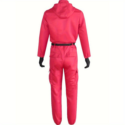 Unisex Long Sleeve Costume Jumpsuit | Hooded Zip Front