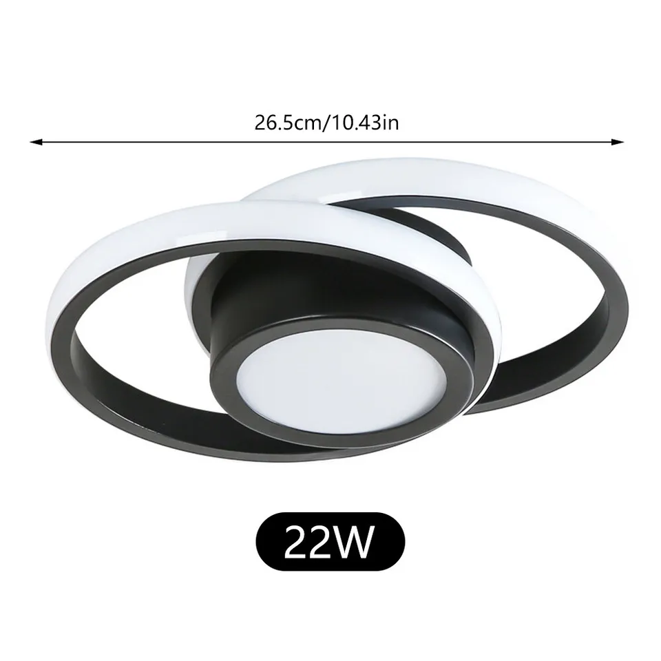 Sleek Minimalist Double Ring LED Ceiling Light Fixture for Modern Home Interiors and Contemporary Spaces