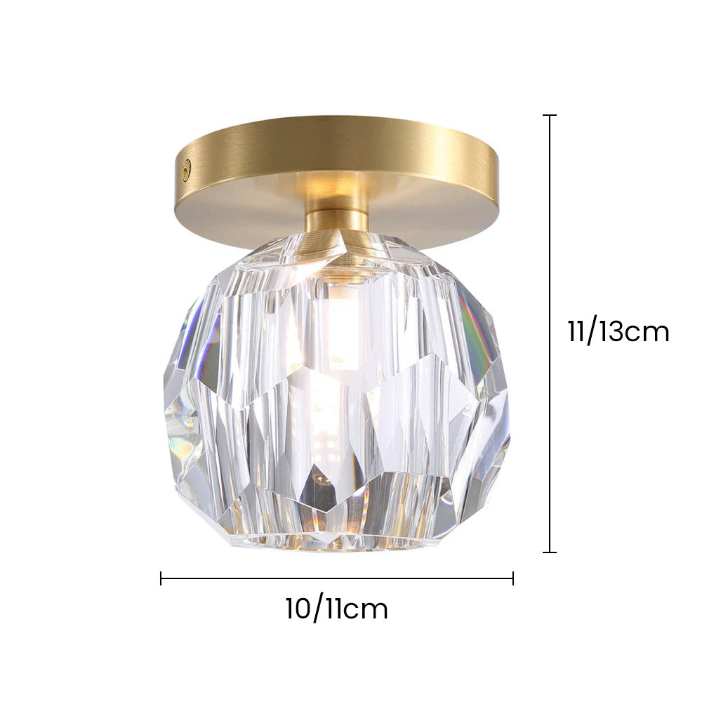 Nordic Luxury Minimalist Crystal and Metal Ceiling Light Fixture for Elegant Home Illumination and Stylish Décor