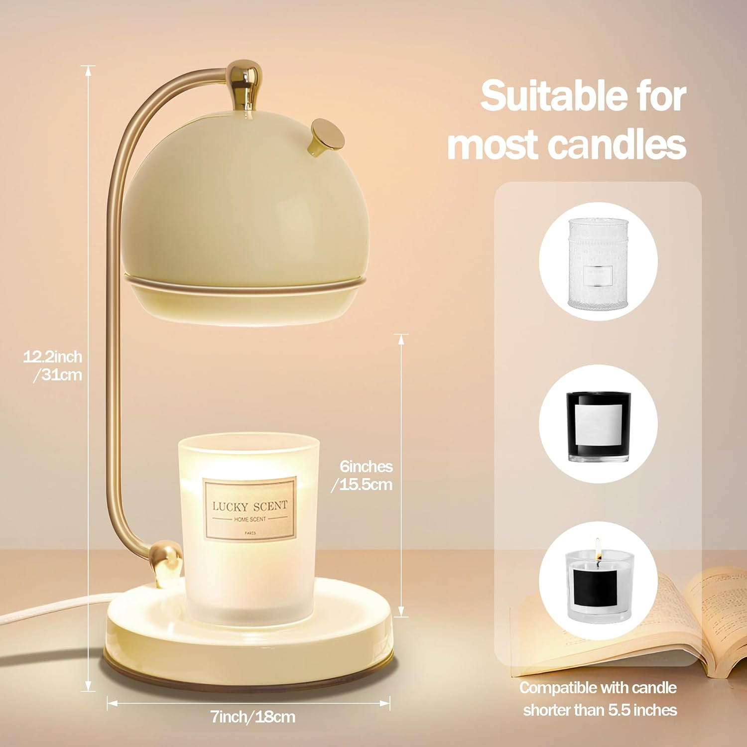 Contemporary Simple Glass Candle Lamp for a Warm White Glow in Your Bedroom - Elegant Lighting Solution for Modern Spaces