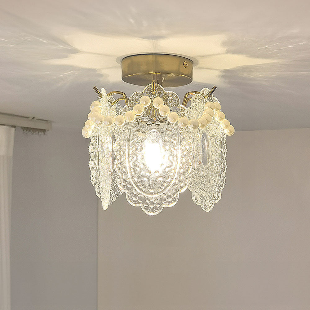 Sophisticated Glass Ceiling Light Fixture for Living Room Elegance and Style - Perfect Illumination for Your Home Decor