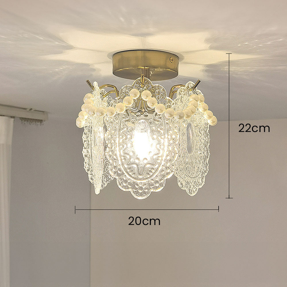 Sophisticated Glass Ceiling Light Fixture for Living Room Elegance and Style - Perfect Illumination for Your Home Decor