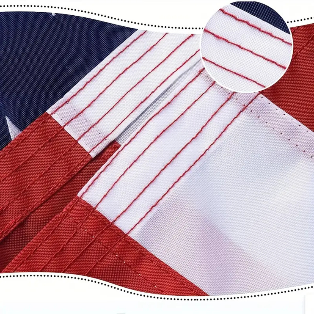 Drapeau américain extérieur en polyester résistant avec étoiles brodées