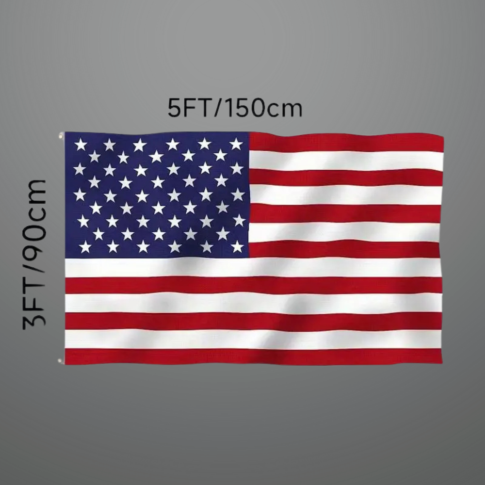 Drapeau américain extérieur polyester couleur vive résistant à la décoloration œillets en laiton