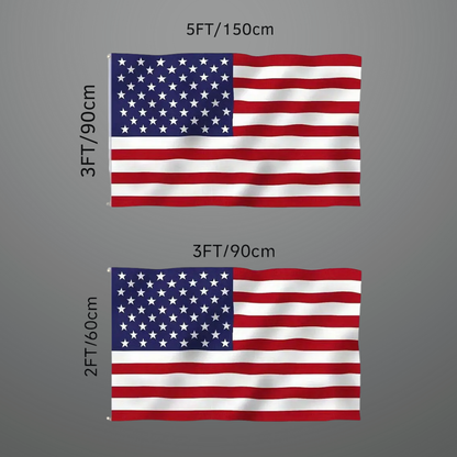 Drapeau américain extérieur polyester couleur vive résistant à la décoloration œillets en laiton