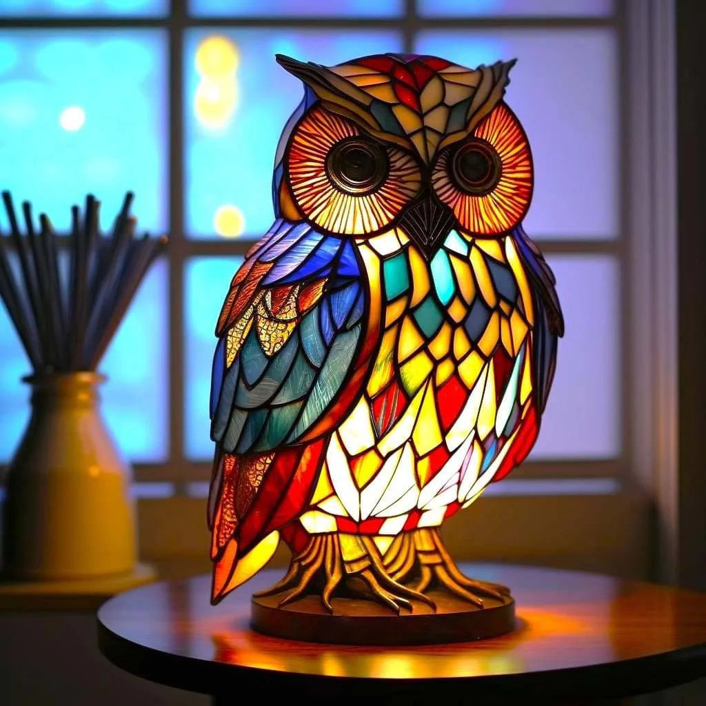 Buntglas Tierlampe Wohnkultur